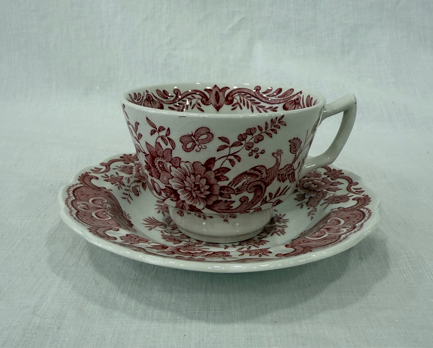 Taza con plato Ridgway “Windsor” Inglaterra, años 50–70 (X UD)