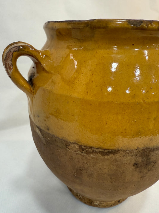 Antigua vasija de barro esmaltado siglo XIX