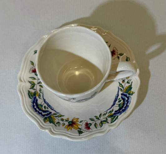Taza de café con plato Sarreguemines Rouen (X UD.)