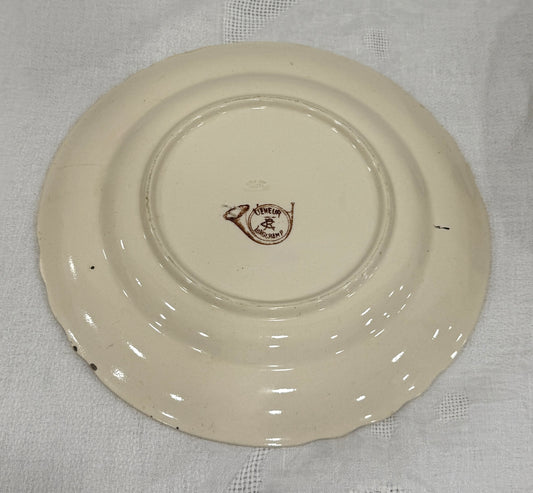 Fuente redonda Longchamp – Modelo Veneur en sepia (terre de fer), ca. 1880–1900