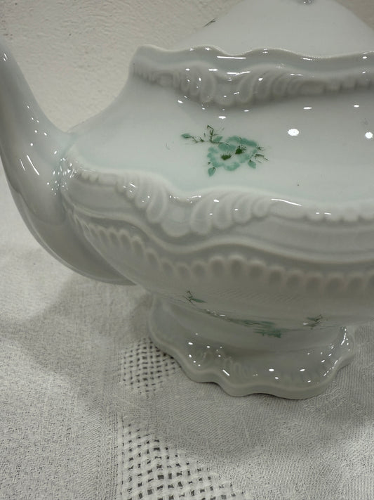 Tetera Bernardaud Limoges – Modelo Bonneval en verde
