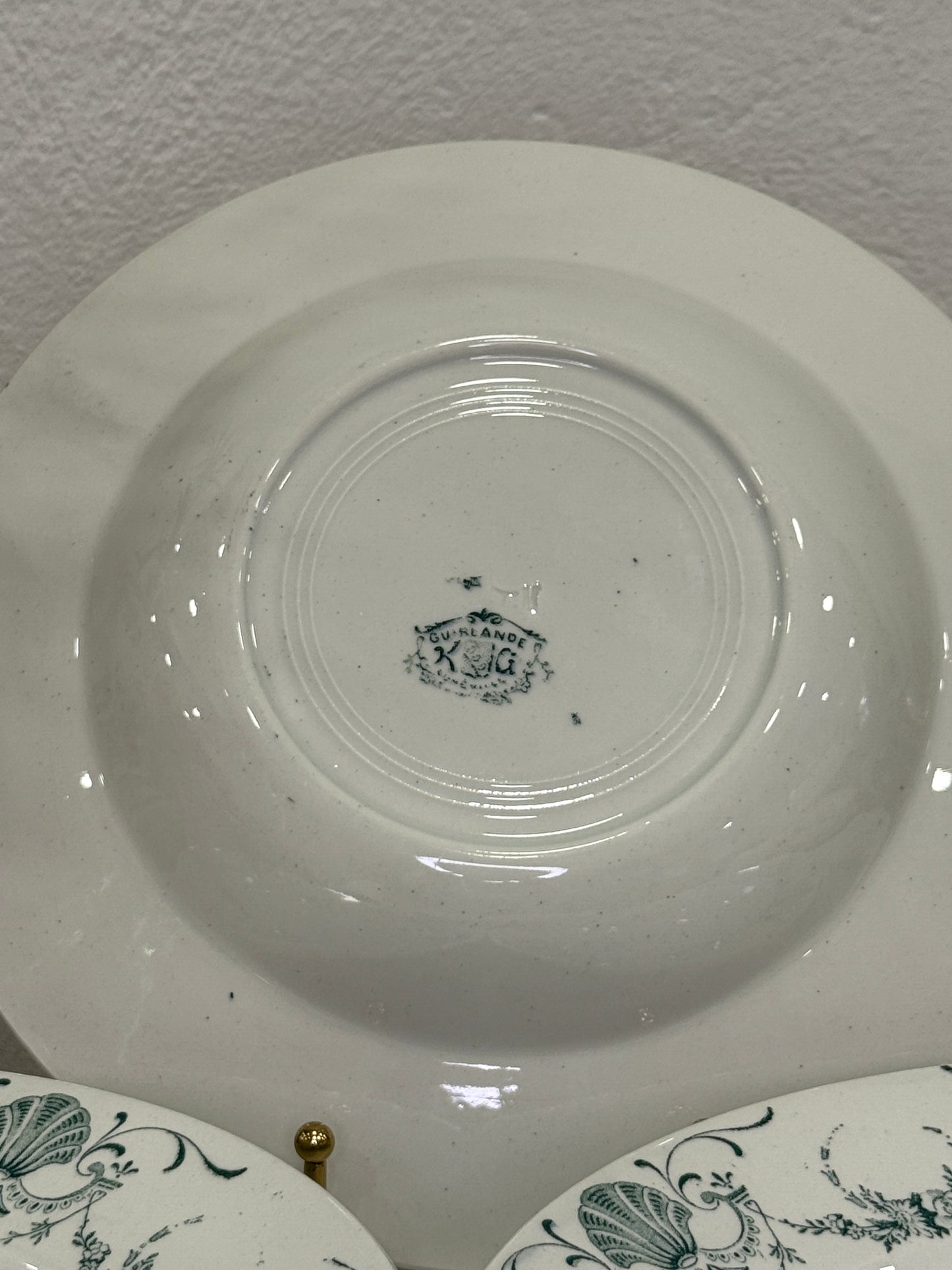 Set de 4 platos hondos K&G Luneville Guirlande (Francia, ca. 1900)