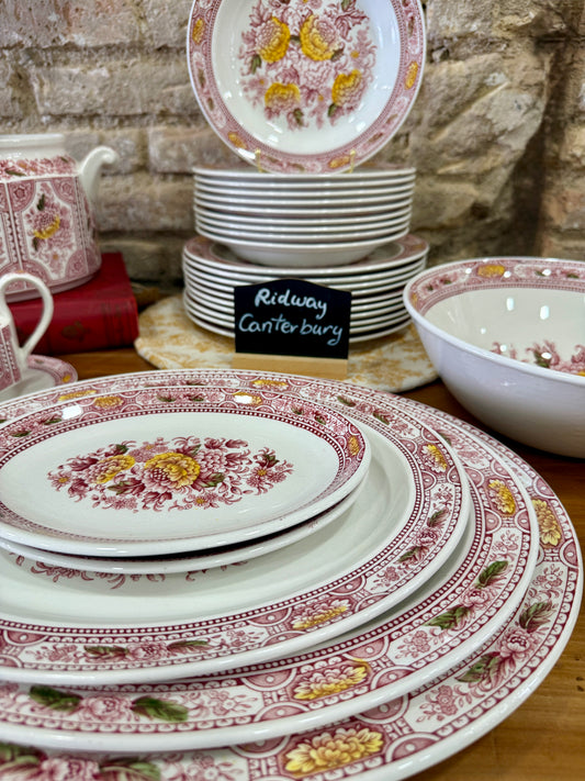 Ridgway Canterbury Ironstone vajilla inglesa antigua