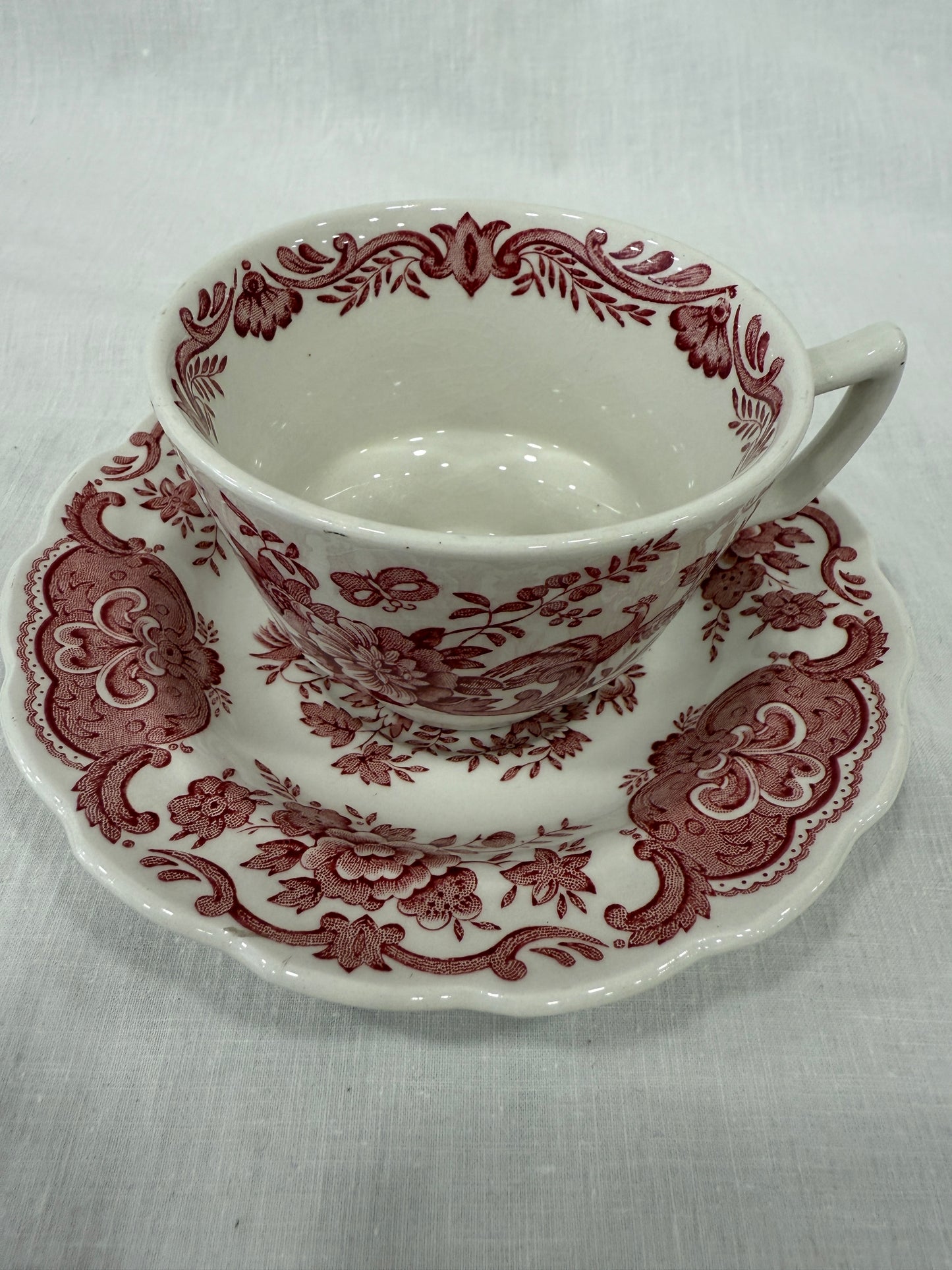 Taza con plato Ridgway “Windsor” Inglaterra, años 50–70 (X UD)