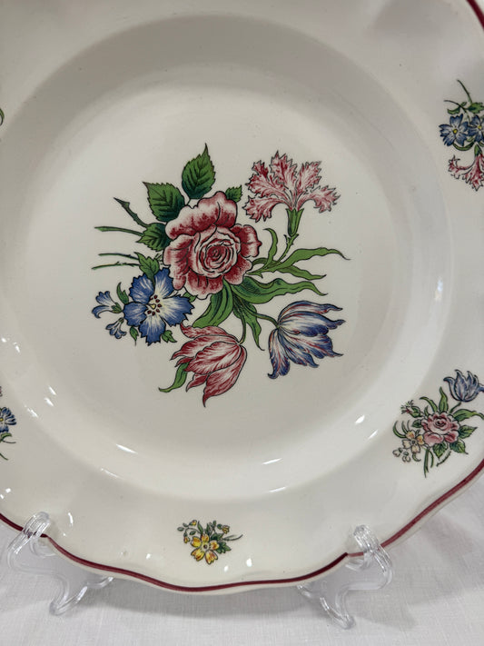 Fuente redonda de loza antigua Lunéville K&G Sélestat