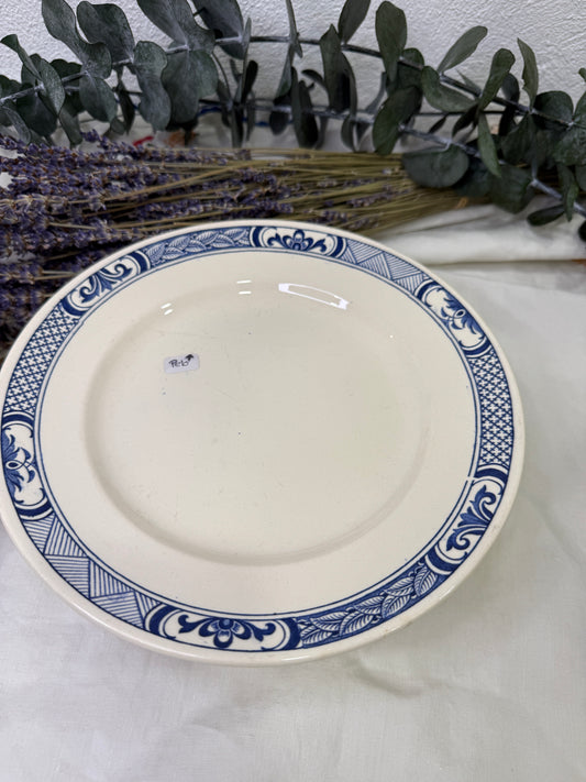 Pie de tarta antiguo Lunéville Keller & Guérin Yventot, Francia c.1900