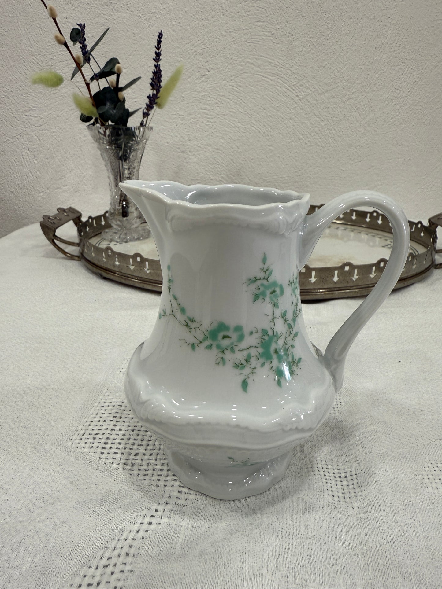 Jarra leche Bernardaud Limoges – Modelo Bonneval (verde)