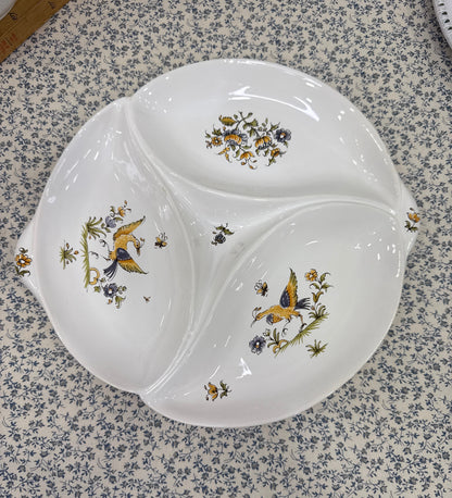 Fuente Moustiers Francia                 3 compartimentos Pintada a mano