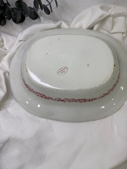 Fuente ovalada antigua Pickman y Cía Sevilla sello 28 1890-1900