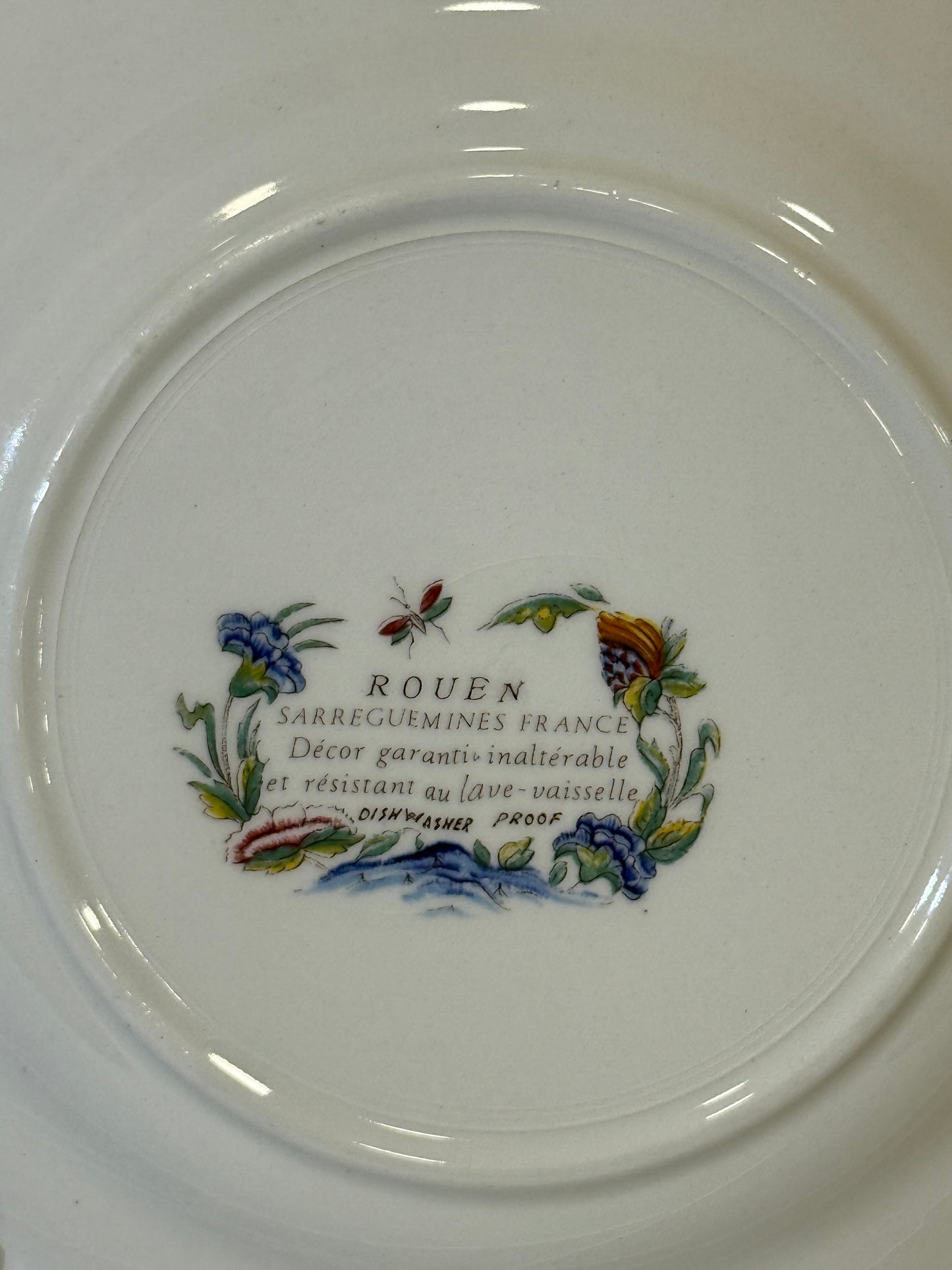 Plato llano Sarreguemines Rouen