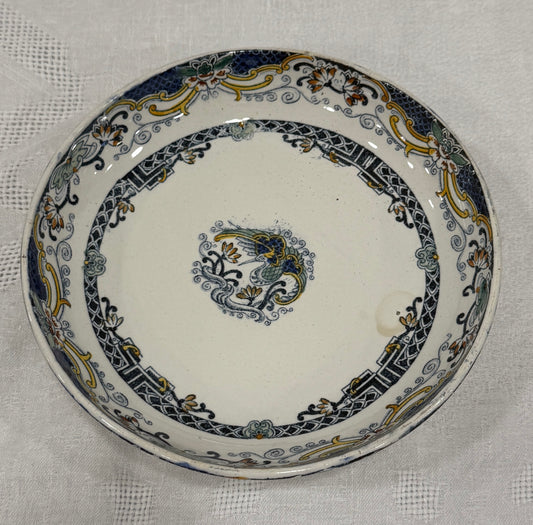 Compotiers bajos hondos Longwy Chinois (ca. 1880–1920)