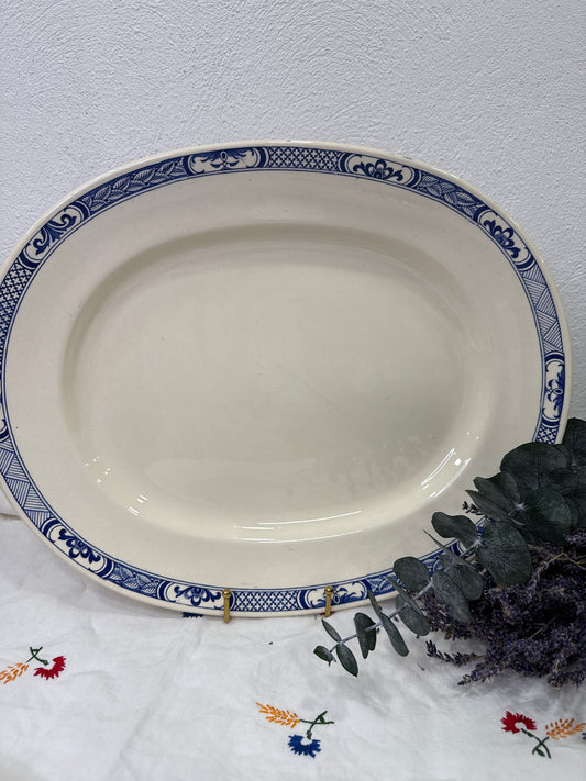 Piezas de servir antiguas Lunéville modelo Yvetot, Francia c.1900