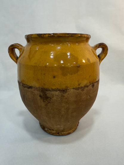 Antigua vasija de barro esmaltado siglo XIX