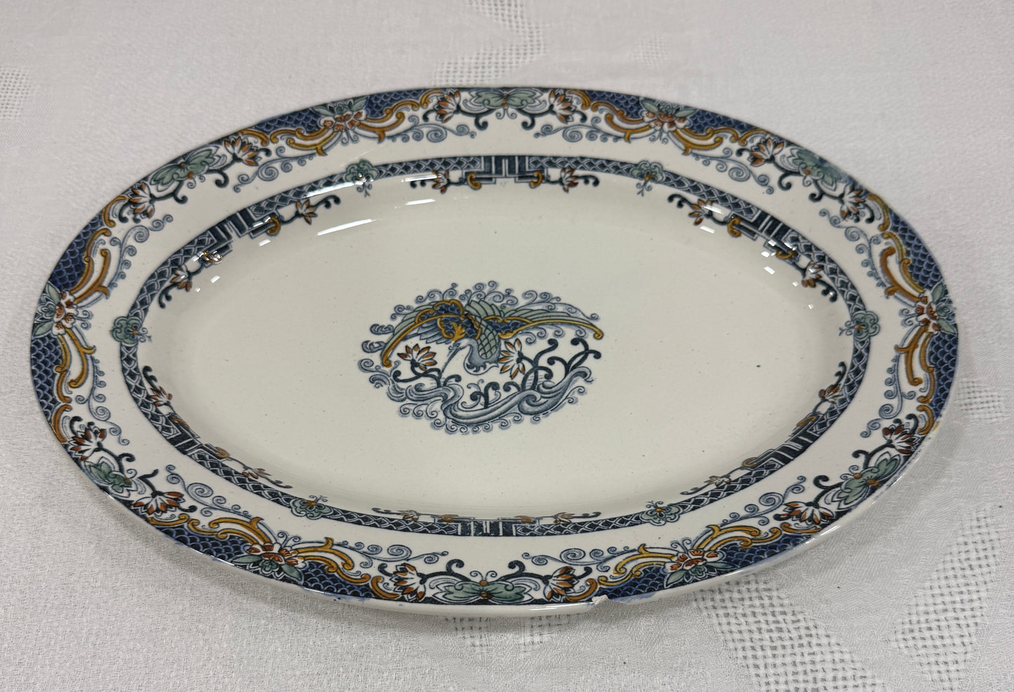Fuente ovalada Longwy modelo Chinois