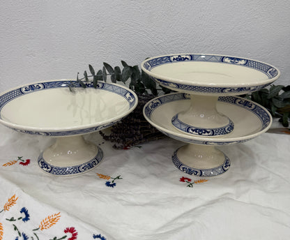 Compotier antiguo Lunéville Keller & Guérin, Francia c.1900