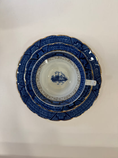 Trío de té antiguo Booths – Real Old Willow (c. 1925–1935)