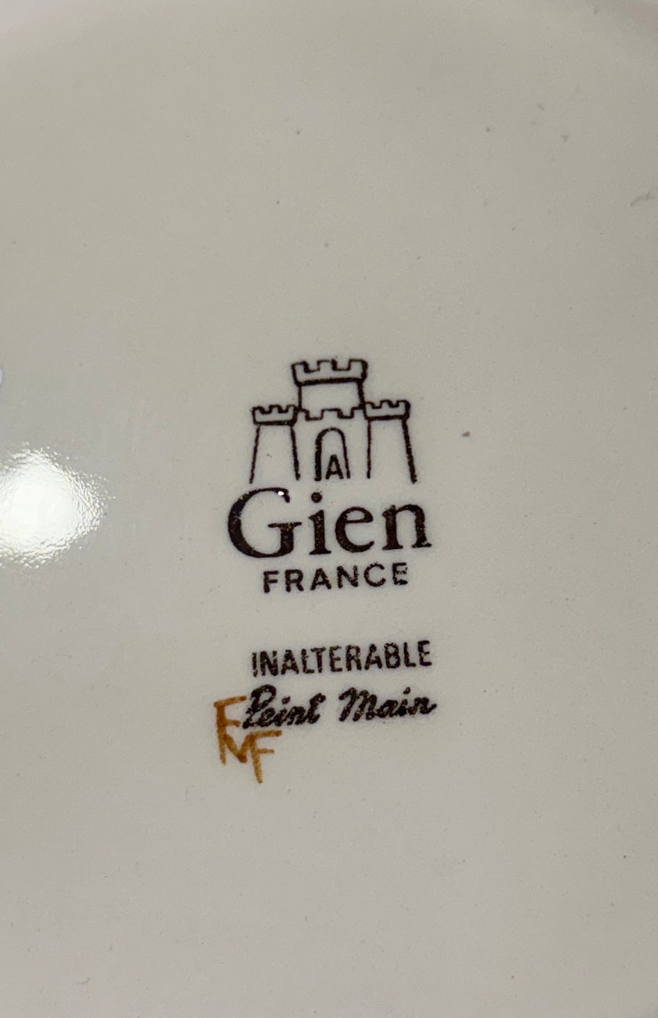 Plato Gien Coq et Pivoines