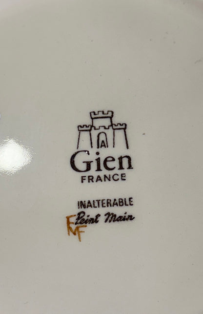 Plato Gien Coq et Pivoines
