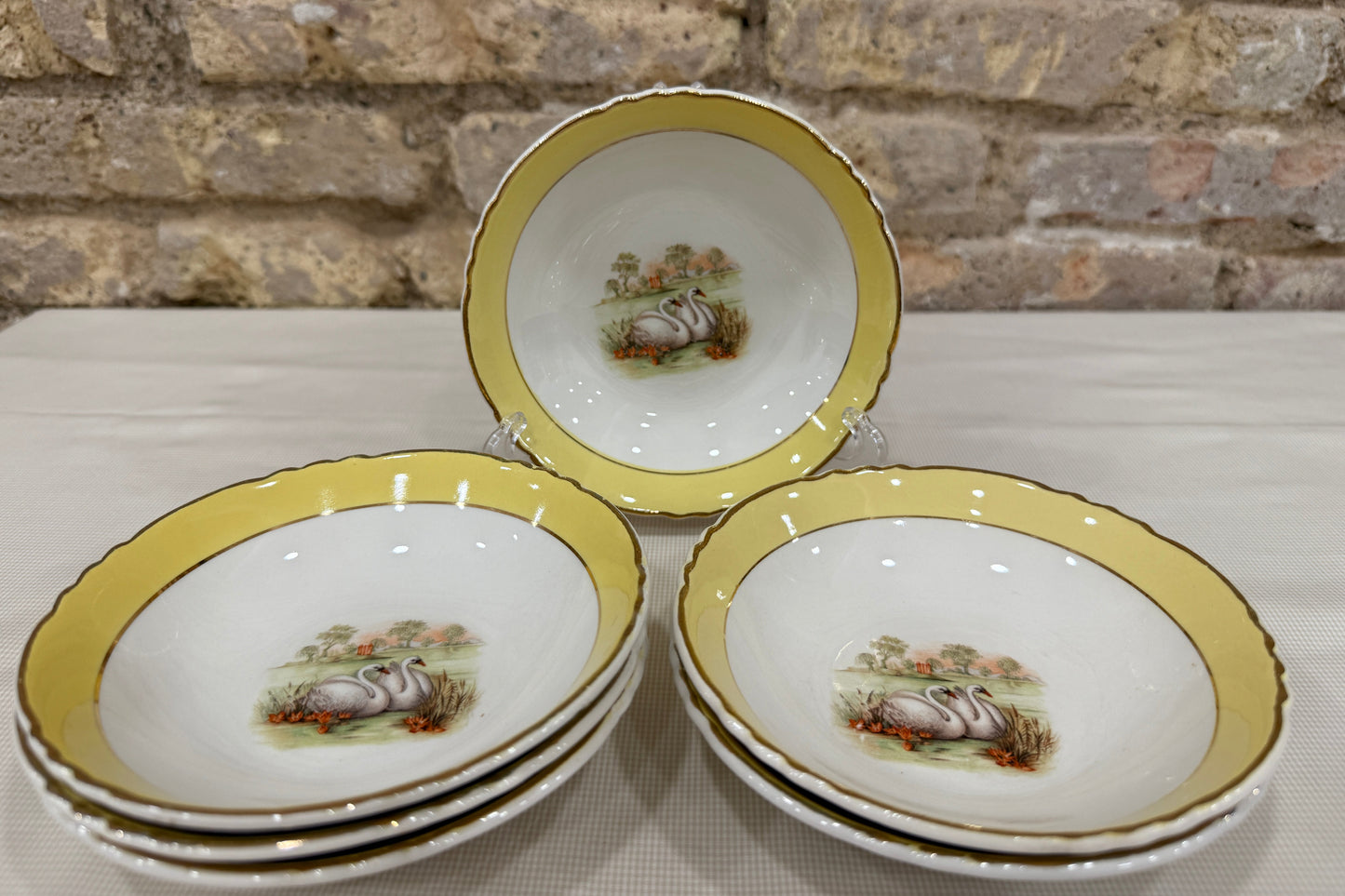 Bowls de porcelana francesa Moulin des Loups Orchies X UD.