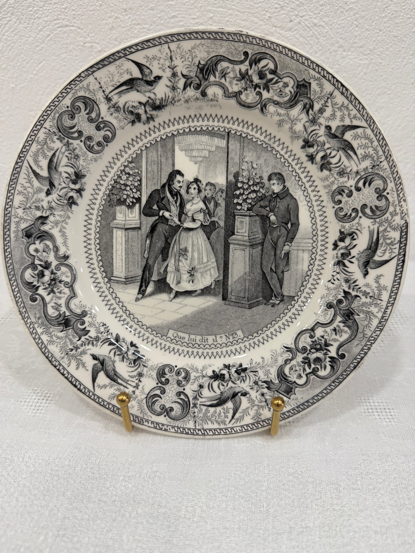 Platos Parlantes – Serie Scènes de la vie quotidienne (Hautin & Boulenger, Choisy-le-Roi, 1863–1878)