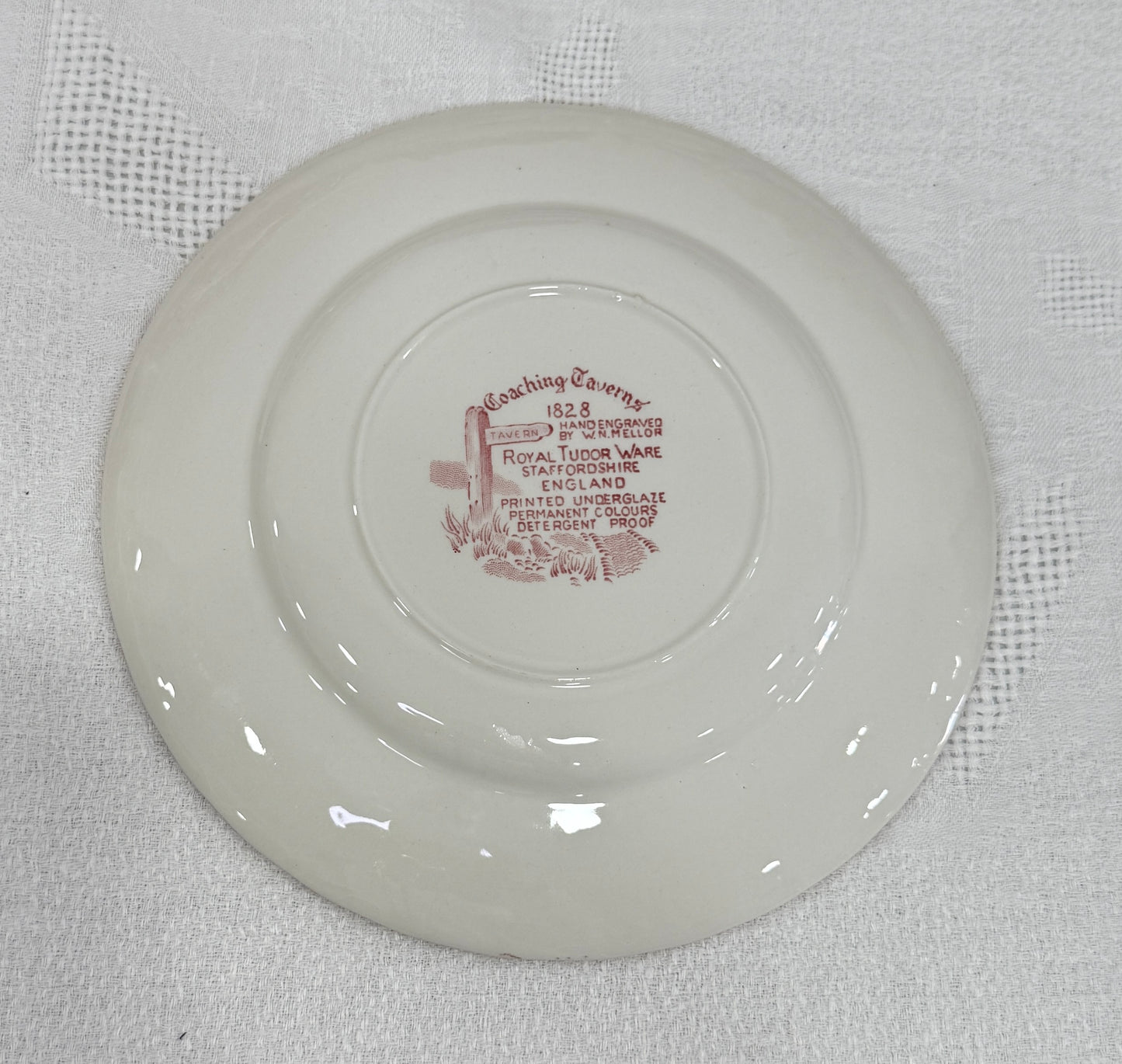 Vajilla inglesa Royal Tudor Ware Coaching Taverns para 6 personas