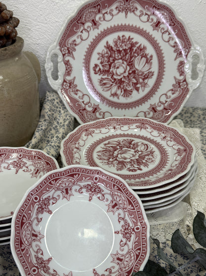 Juego de postre Hutschenreuther  Windsor Rot