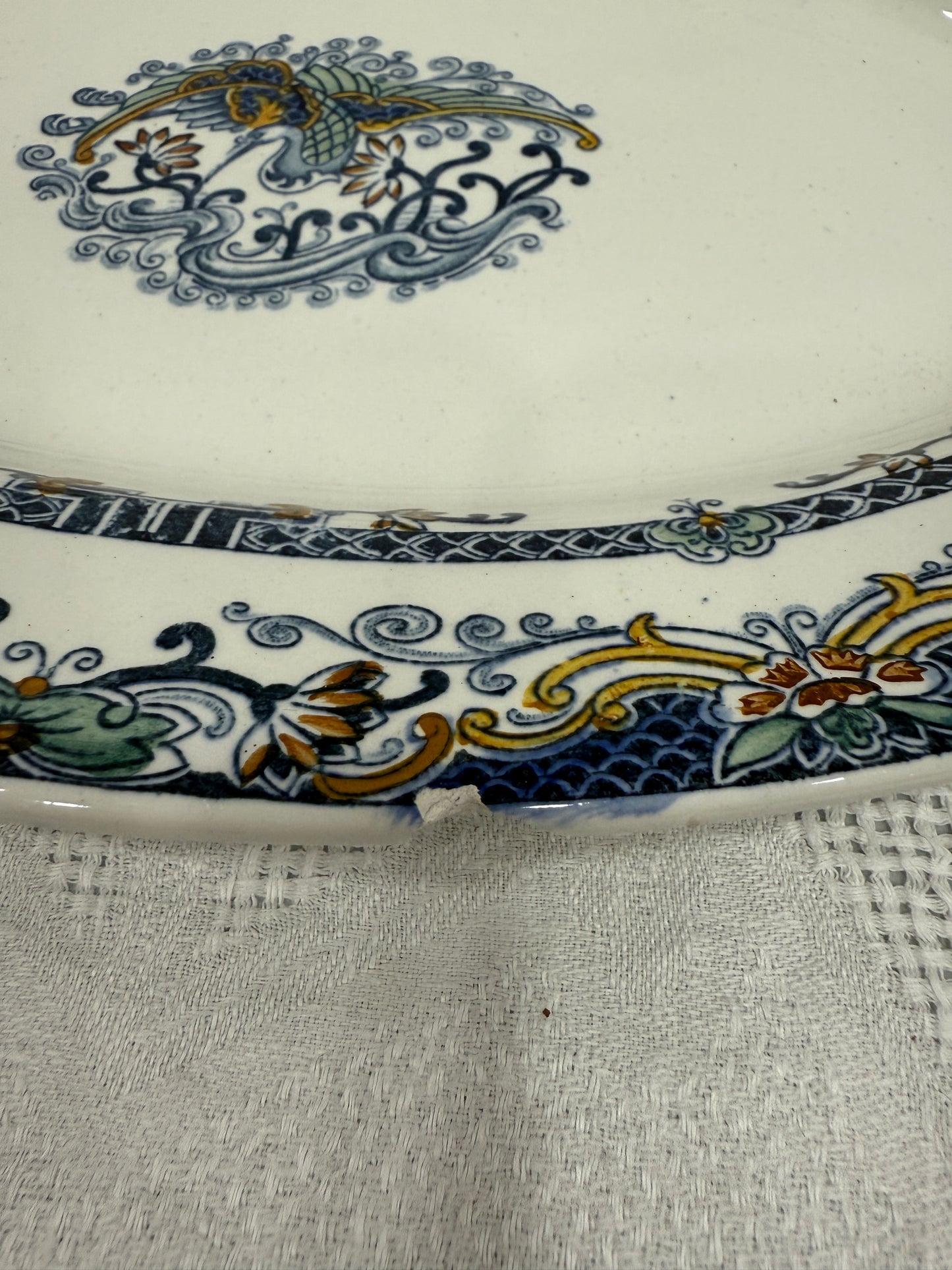 Fuente ovalada Longwy modelo Chinois