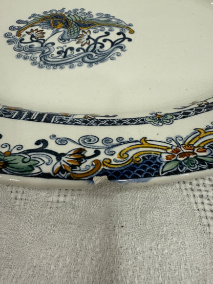 Fuente ovalada Longwy modelo Chinois
