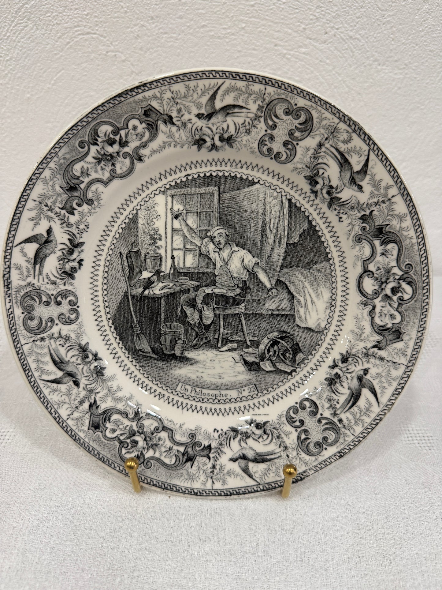 Platos Parlantes – Serie Scènes de la vie quotidienne (Hautin & Boulenger, Choisy-le-Roi, 1863–1878)