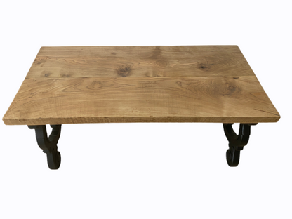 Mesa de centro estilo frailero restaurada