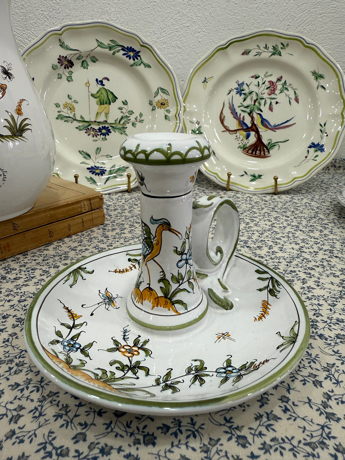 Palmatoria Moustiers Francia.  Pintada a mano