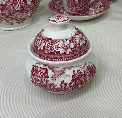 Juego de desayuno inglés Coaching Taverns – Royal Tudor Ware, Staffordshire