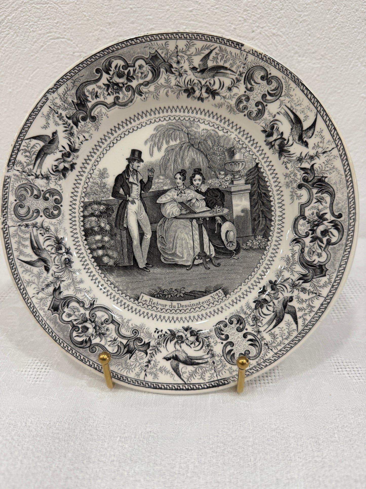 Platos Parlantes – Serie Scènes de la vie quotidienne (Hautin & Boulenger, Choisy-le-Roi, 1863–1878)