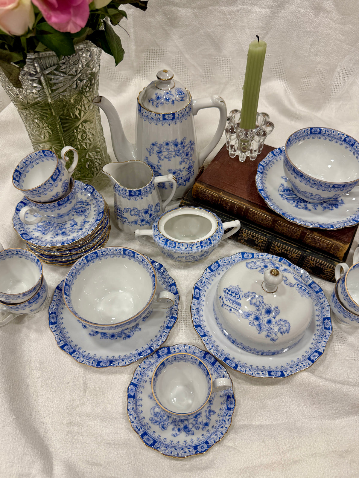Porcelana vintage Seltmann Weiden · China Blau & Theresia