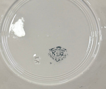 Platos llanos K&G Luneville Guirlande Francia, ca. 1900. X UD.