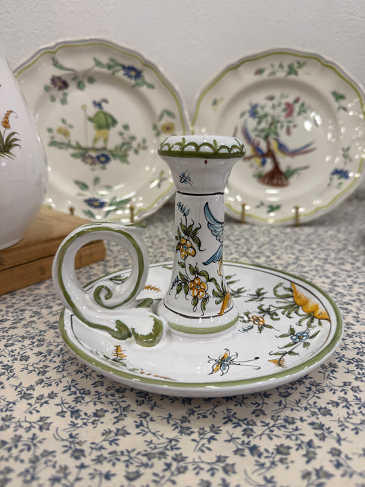 Palmatoria Moustiers Francia.  Pintada a mano