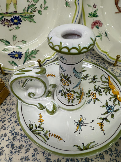 Palmatoria Moustiers Francia.  Pintada a mano