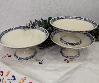 Compotier antiguo Lunéville Keller & Guérin, Francia c.1900