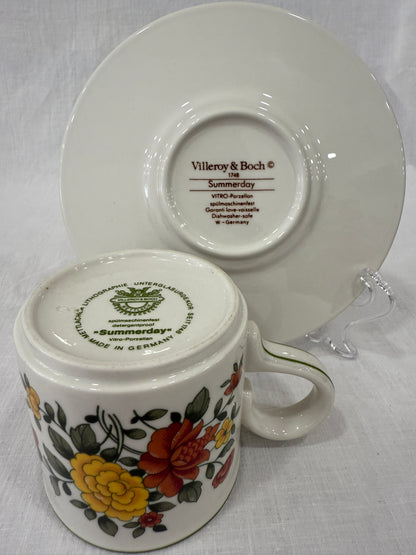 Taza con plato Villeroy & Boch “Summerday” Café o té vintage (X UD.)