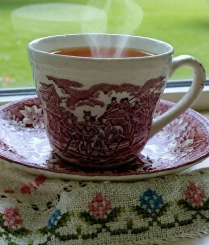 Juego de desayuno inglés Coaching Taverns – Royal Tudor Ware, Staffordshire