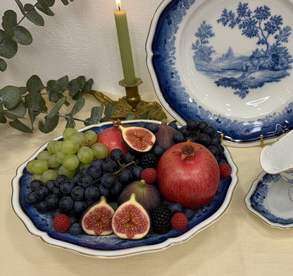 Fuente con pie de porcelana Rosenthal Chippendale