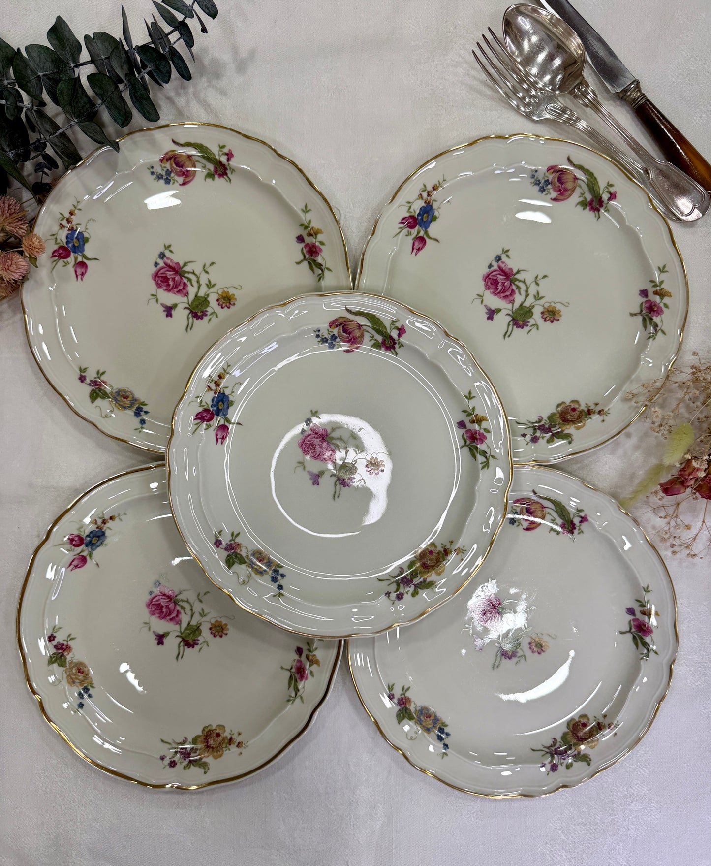 Vajilla Bernardaud Limoges antigua de porcelana francesa