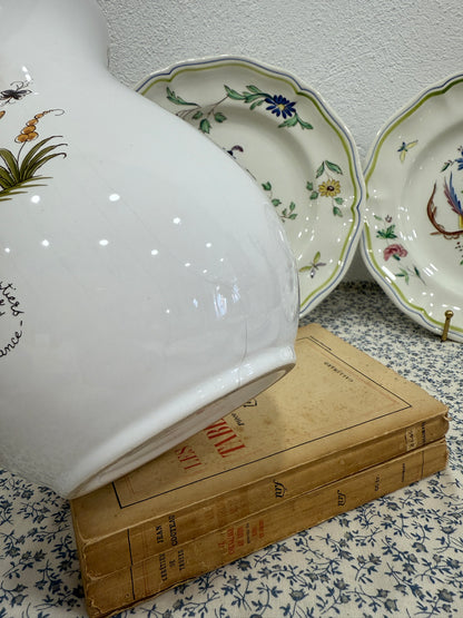 Jarrón Moustiers Francia      Pintado a mano