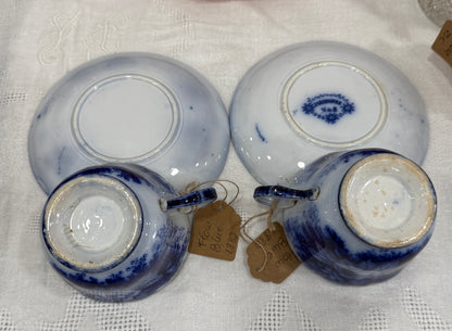 Taza grande con plato – Villeroy & Boch Jardiniere (siglo XIX)