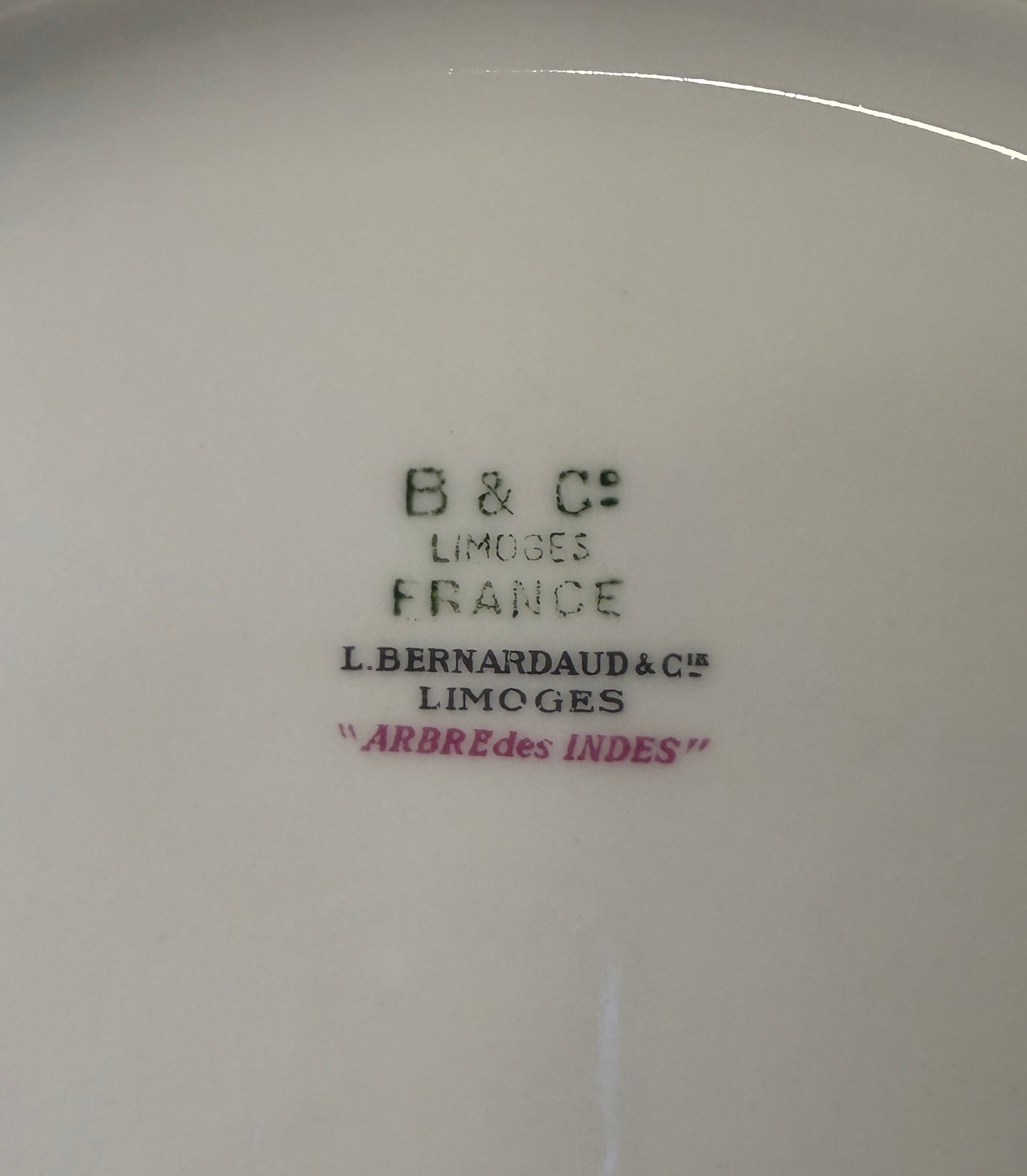 Vajilla Bernardaud Arbre des Indes