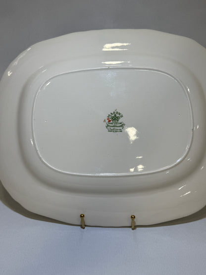 Fuente vintage Mason’s Ironstone Chartreuse (Inglaterra, c. 1930–1950)