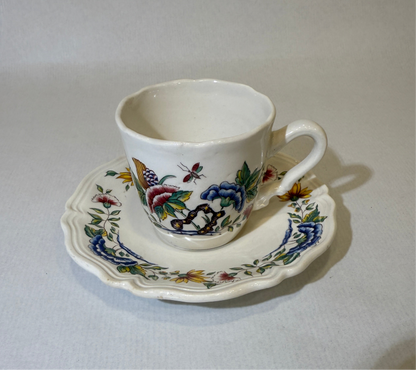 Taza de café con plato Sarreguemines Rouen (X UD.)