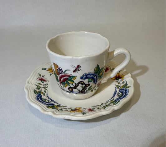 Taza de café con plato Sarreguemines Rouen (X UD.)