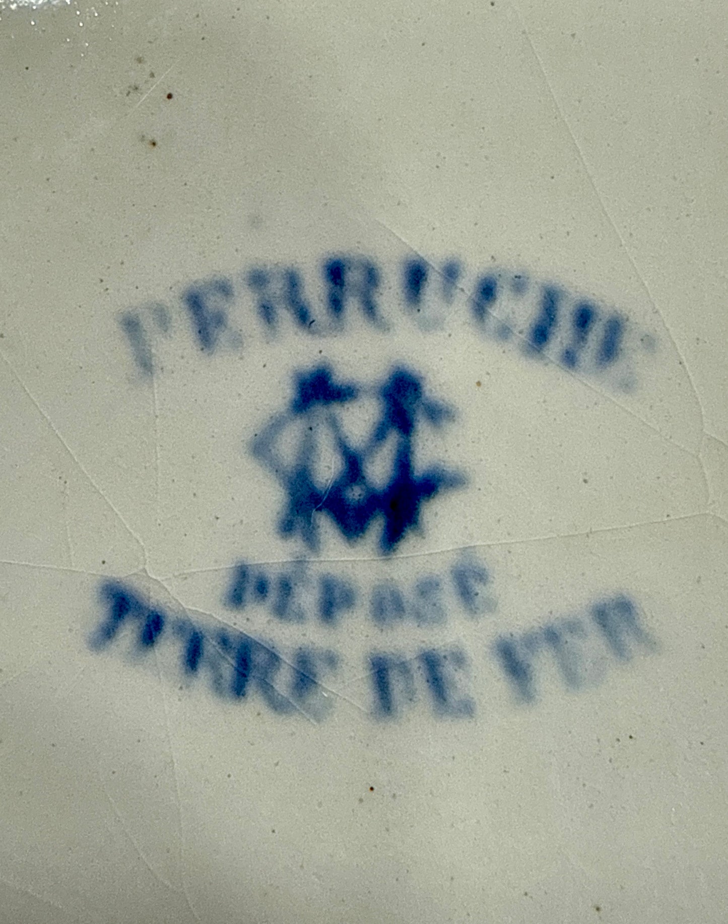 Vajilla antigua francesa Creil et Montereau modelo Perruche