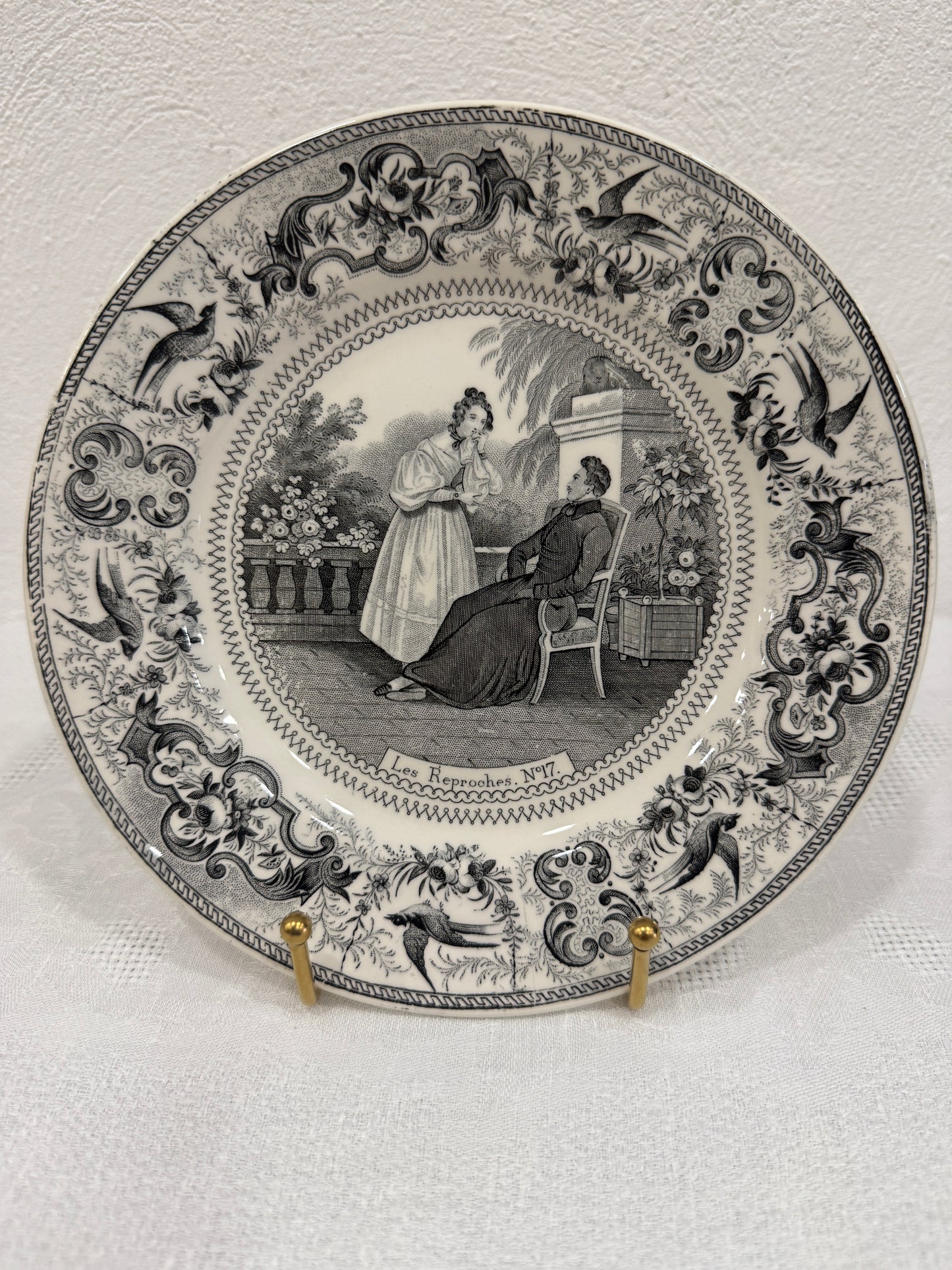 Platos Parlantes – Serie Scènes de la vie quotidienne (Hautin & Boulenger, Choisy-le-Roi, 1863–1878)